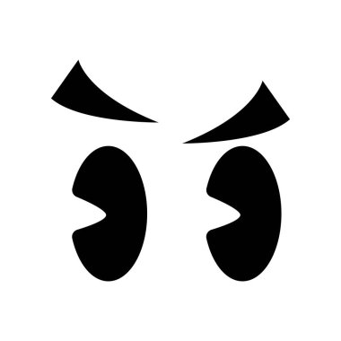 Çizgi film Gözü simge tasarım şablonu