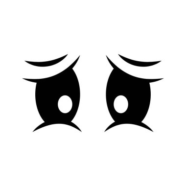 Çizgi film Gözü simge tasarım şablonu