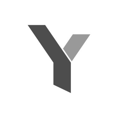 Y harfi logo tasarımı çizimi