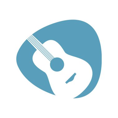 Gitar simgesi resim tasarım şablonu
