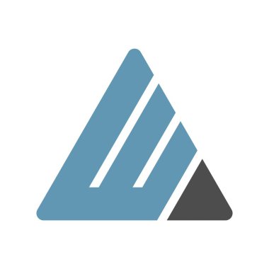 W harfi logo simgesi tasarımı