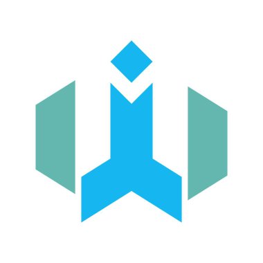 W harfi logo simgesi tasarımı