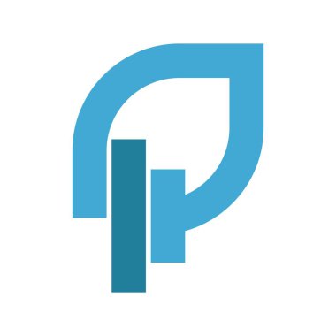 P harfi logo simge tasarım şablonu