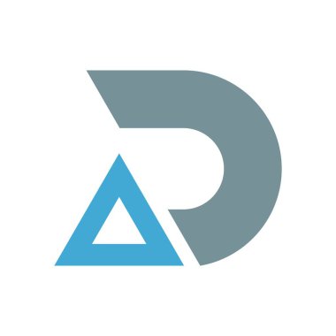 D harfi logo simge tasarım şablonu