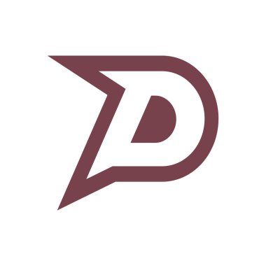 D harfi logo simge tasarım şablonu