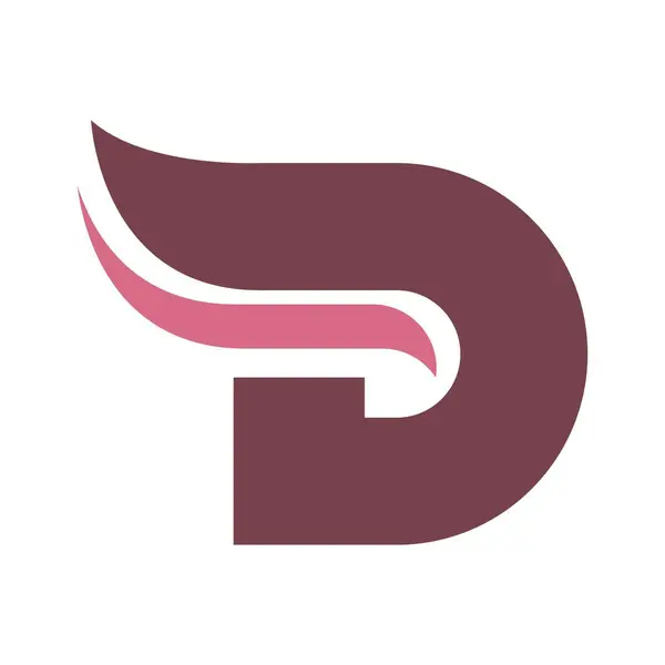 D harfi logo simge tasarım şablonu