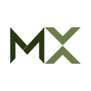 Harf MX logo tasarım şablonu