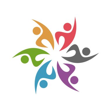 Çekici topluluk logo tasarım şablonu