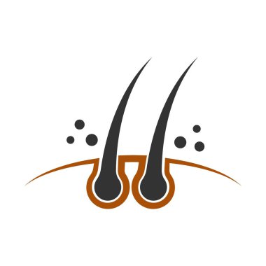 Folikül saç simgesi tasarımı illüstrasyonu