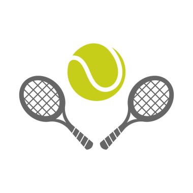 Tenis simgesi logo tasarımı illüstrasyonu