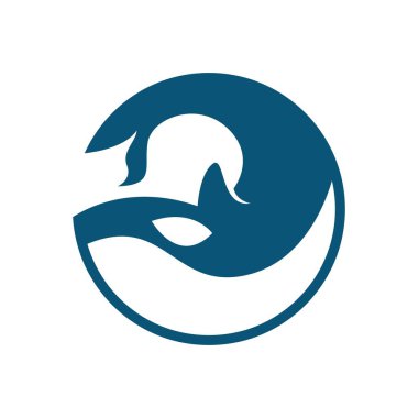 Orca logo tasarım illüstrasyonu