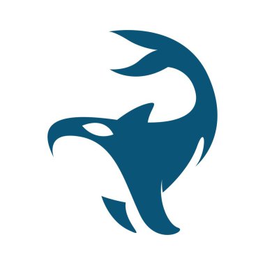 Orca logo tasarım illüstrasyonu