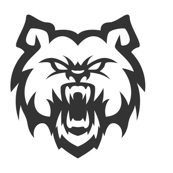 Ayı logosu tasarımı illüstrasyonu