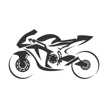 Motosiklet logosu tasarımı illüstrasyonu