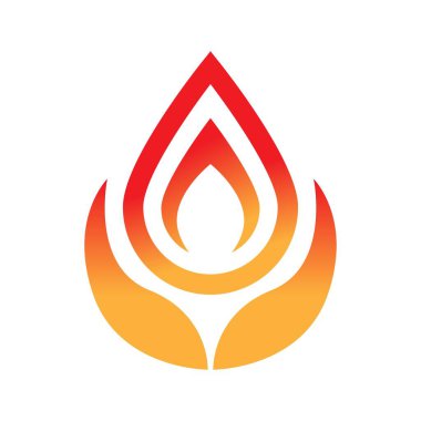 Gaz logosu tasarım illüstrasyonu