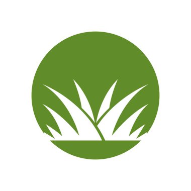 Çimen logosu tasarım şablonu