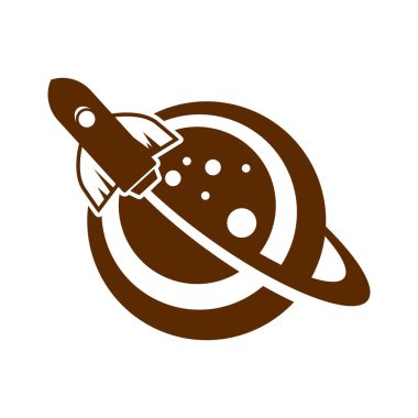 Gezegen logo tasarımı illüstrasyonu