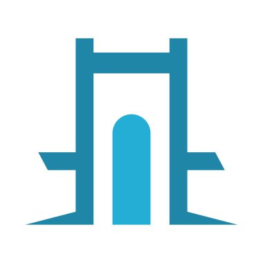Köprü logosu tasarımı illüstrasyonu