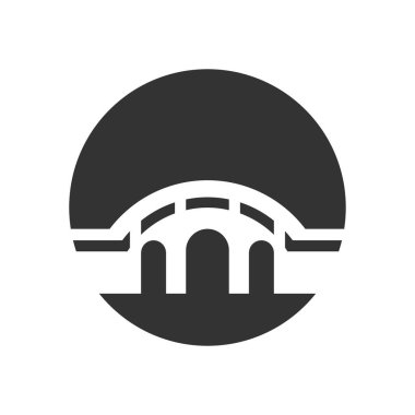 Köprü logosu tasarımı illüstrasyonu