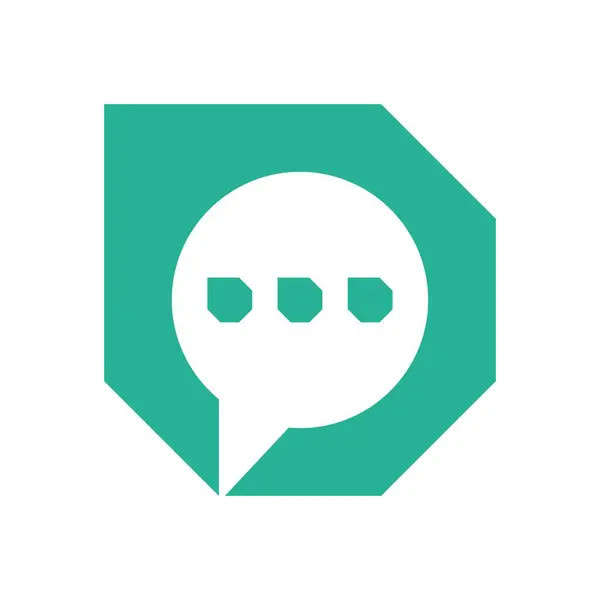 Sohbet uygulaması logosu tasarımı illüstrasyonu