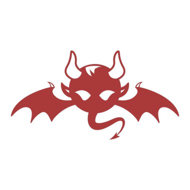 Şeytan logo tasarım vektörü