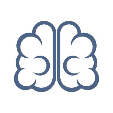 Beyin simgesi logo tasarımı çizimi