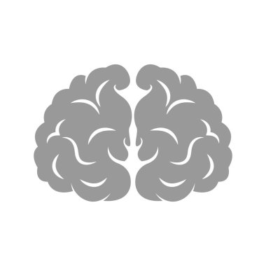 Beyin simgesi logo tasarımı çizimi