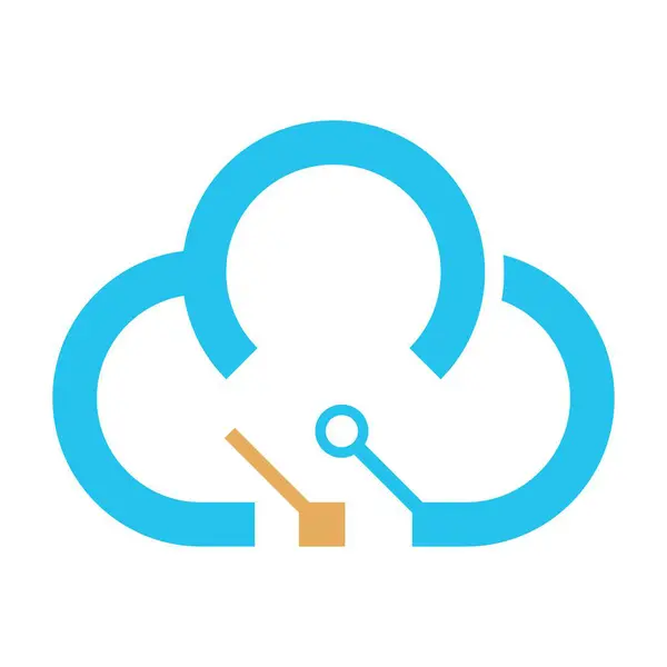 Bulut logo tasarım illüstrasyonu