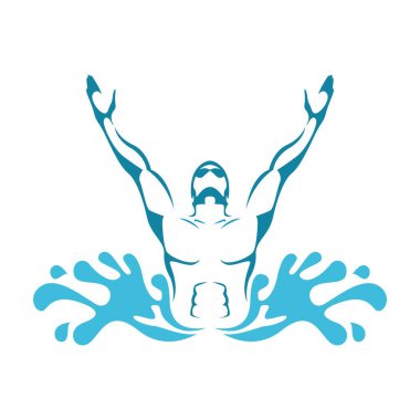 Yüzen spor logosu tasarımı