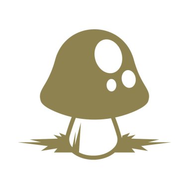 Mantar logosu tasarım illüstrasyonu