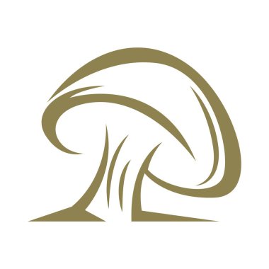 Mantar logosu tasarım illüstrasyonu