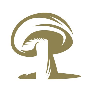 Mantar logosu tasarım illüstrasyonu