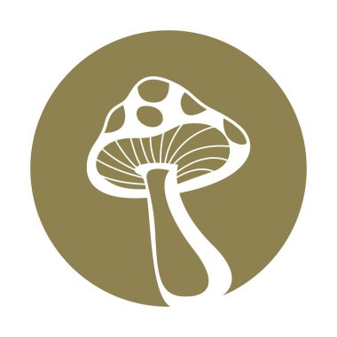 Mantar logosu tasarım illüstrasyonu