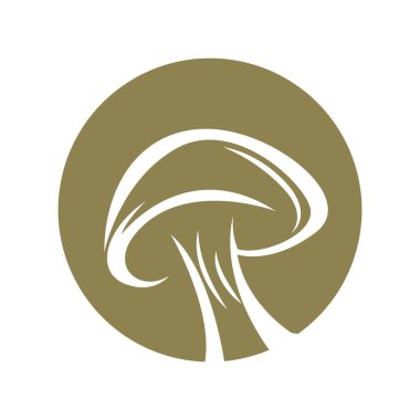 Mantar logosu tasarım illüstrasyonu