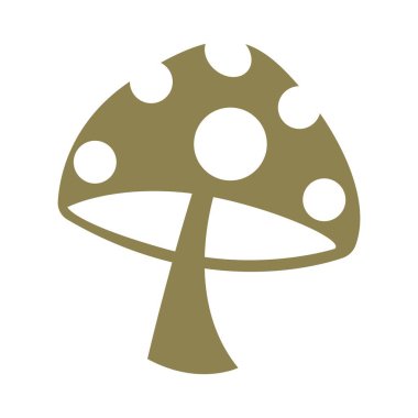 Mantar logosu tasarım illüstrasyonu