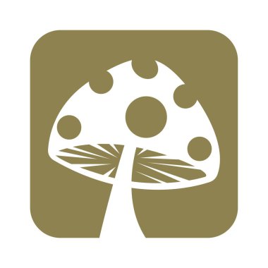 Mantar logosu tasarım illüstrasyonu