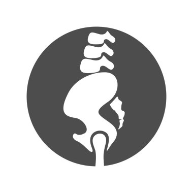 Omurga logo tasarımı illüstrasyonu