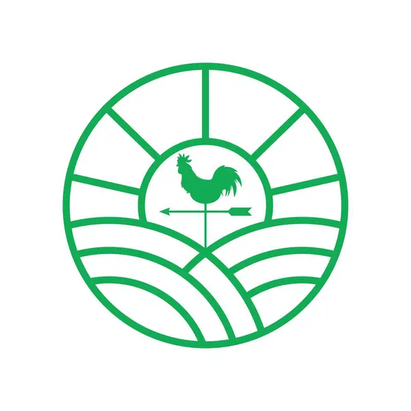 Tarım logosu tasarım illüstrasyonu
