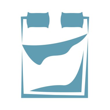 Yatak logosu tasarım illüstrasyonu
