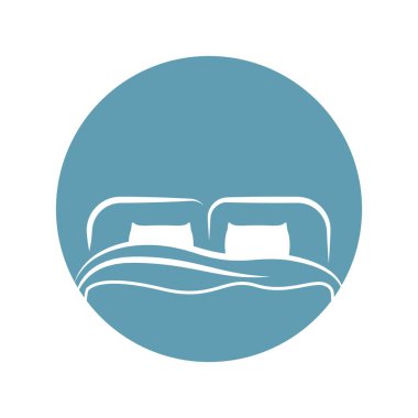 Yatak logosu tasarım illüstrasyonu