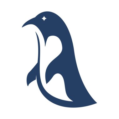Penguen logo tasarım illüstrasyonu