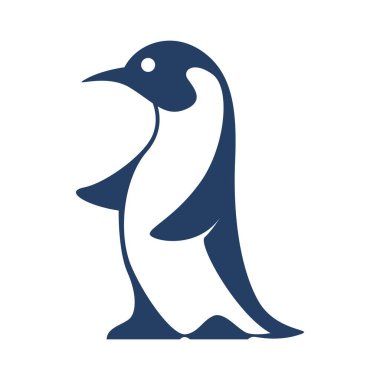 Penguen logo tasarım illüstrasyonu