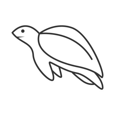 Kaplumbağa logo tasarımı illüstrasyonu