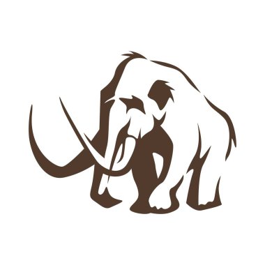 Mamut simgesi logo tasarımı çizimi
