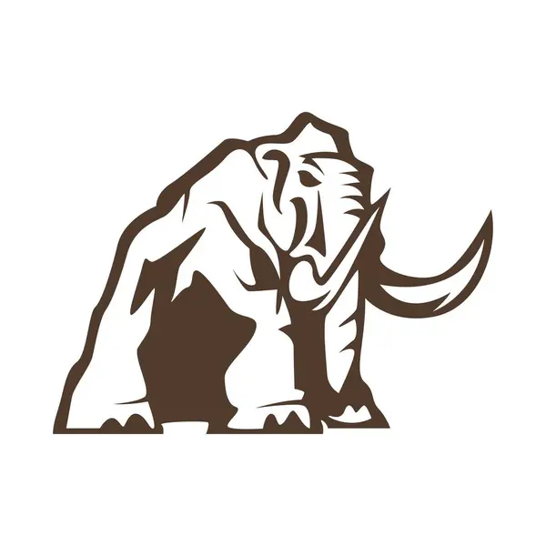 Mamut simgesi logo tasarımı çizimi