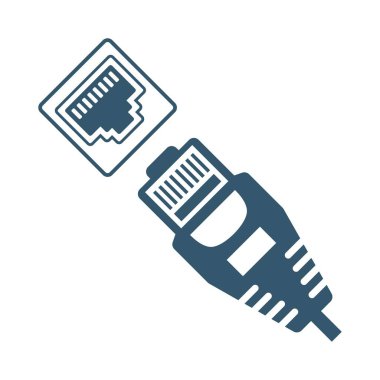 Bilgisayar port simgesi tasarımı illüstrasyonu