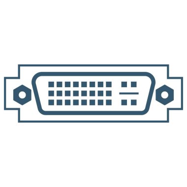 Bilgisayar port simgesi tasarımı illüstrasyonu