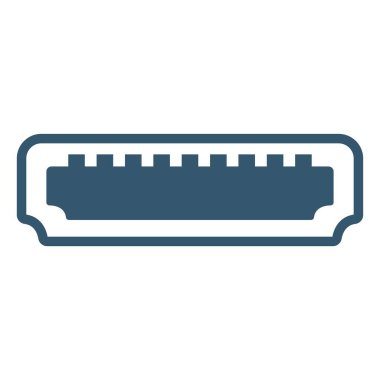 Bilgisayar port simgesi tasarımı illüstrasyonu