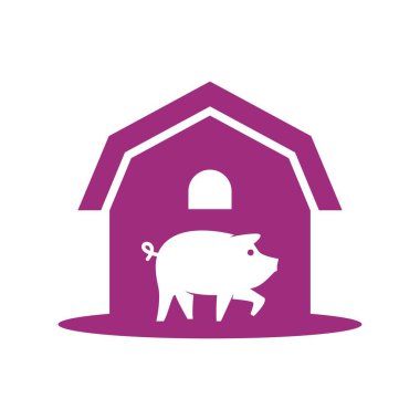 Domuz logosu tasarım illüstrasyonu