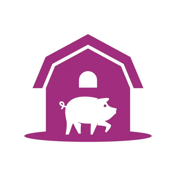 Domuz logosu tasarım illüstrasyonu